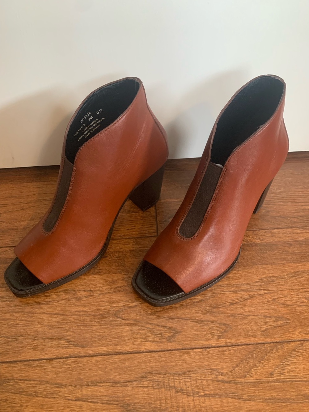 Wolverine Heritage Leather Peep-Toe Booties